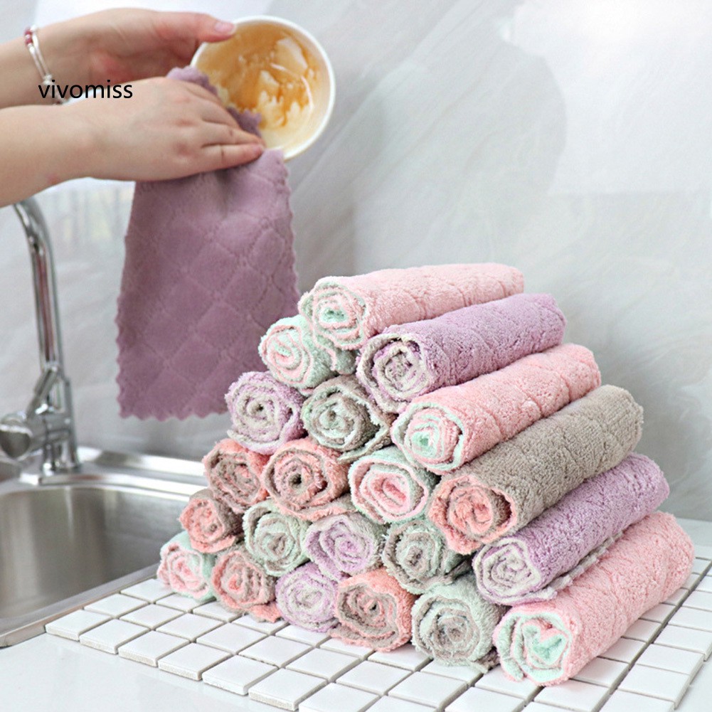 Khăn lau chùi chén bát đa năng tiện dụng có khả năng thấm hút nhanh