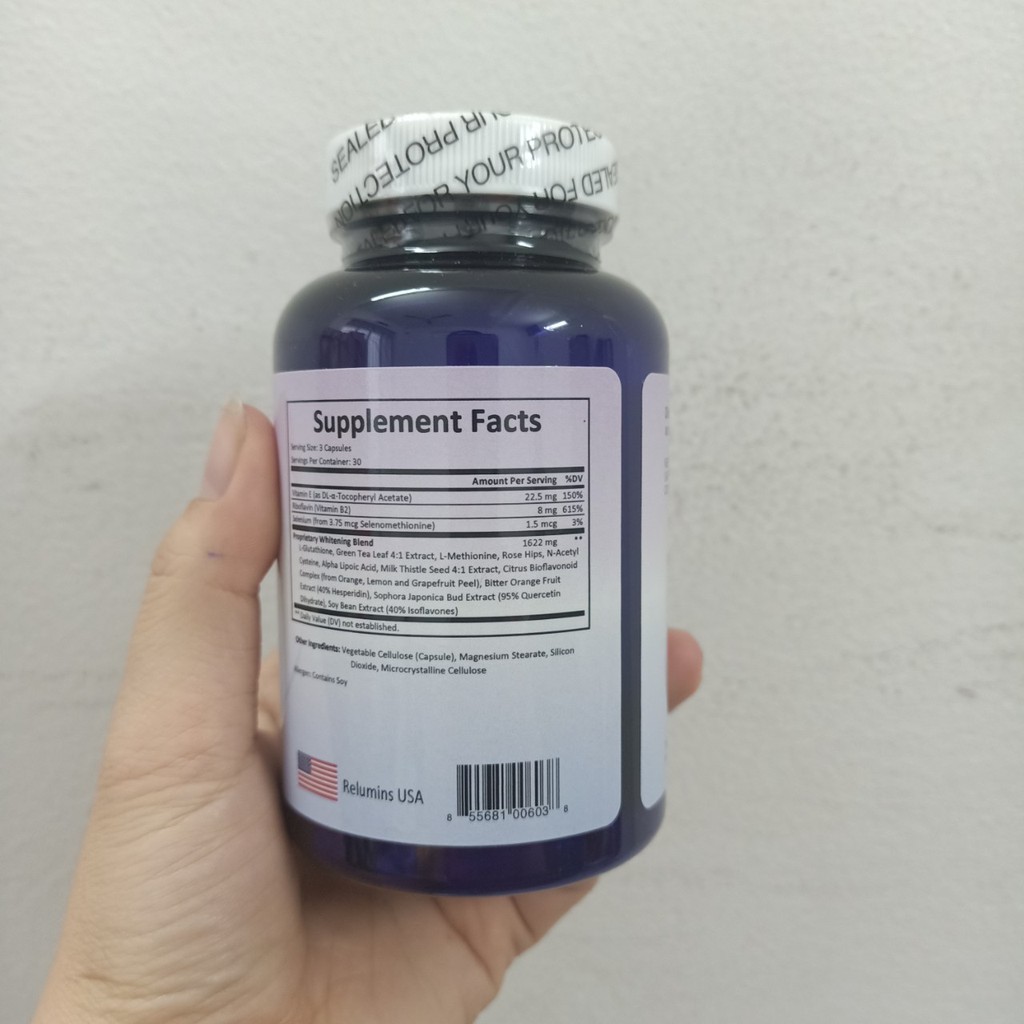 Viên uống trắng da Relumins 90 viên 1650mg của Mỹ | BigBuy360 - bigbuy360.vn