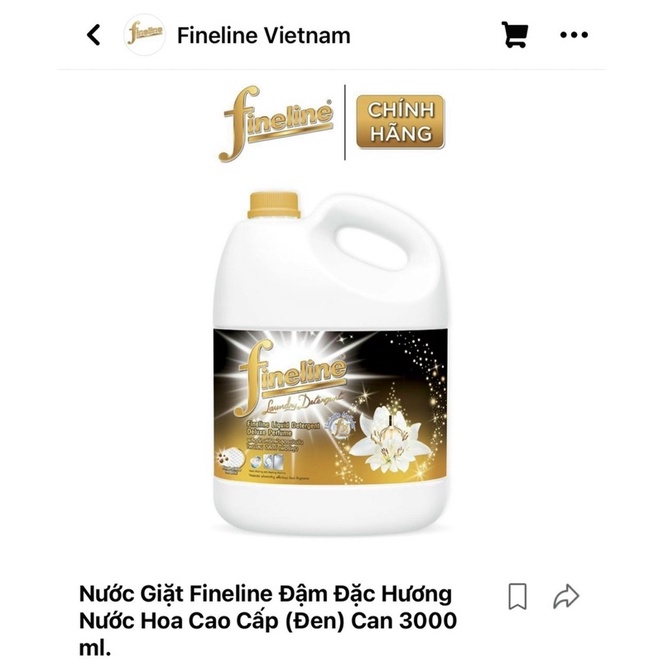 (Mẫu mới nhất 2022)Nước Giặt Fine line Hương Ngàn Hoa (Can 3000ml)