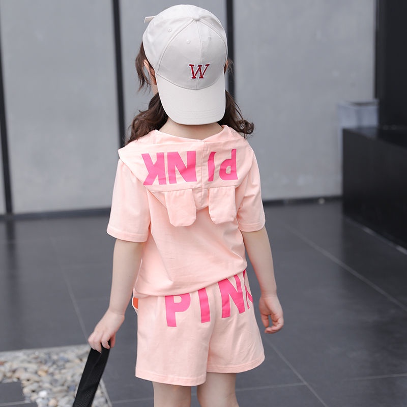 Set đồ mùa hè gồm áo và quần phong cách phương Tây dành cho bé gái
