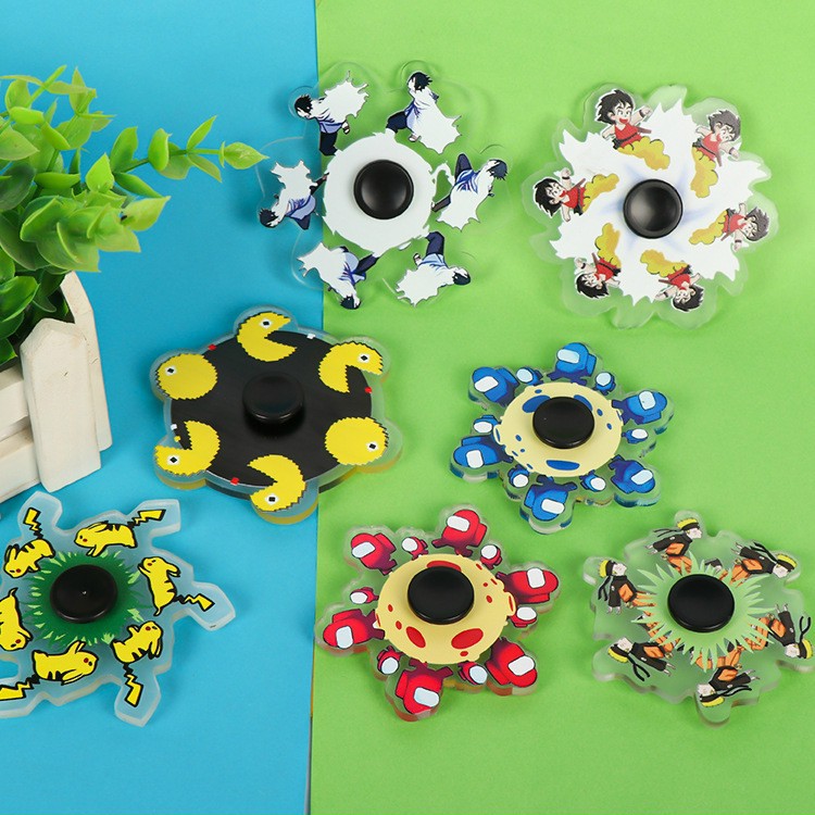 Con Quay Đồ Chơi Fidget Spinner Edc, Họa Tiết Rằn Ri