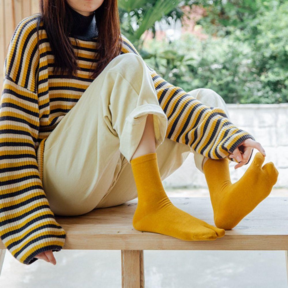 Vớ Hai Ngón Màu Kẹo Thoáng Khí Thời Trang Harajuku Cho Nữ