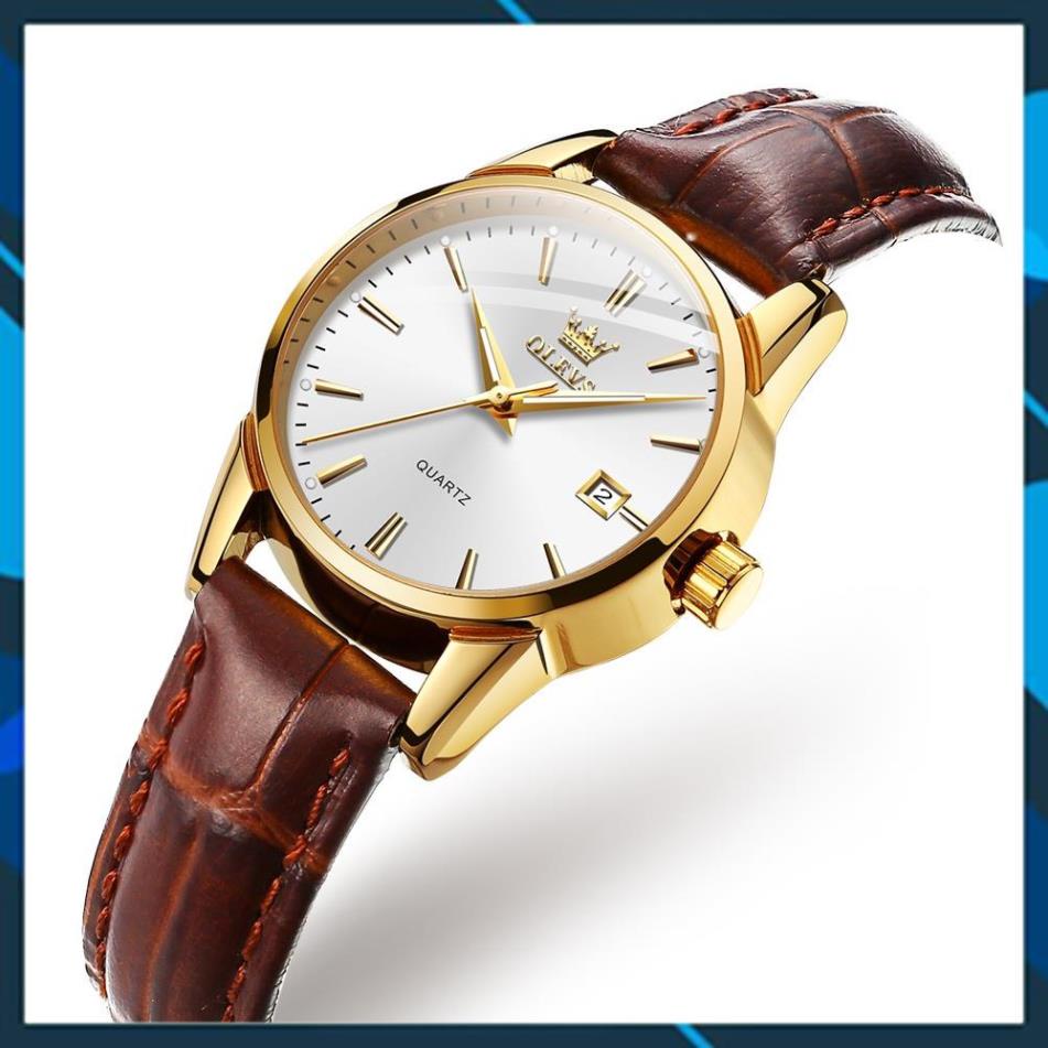 [HÀNG CHUẨN AUTH]Đồng hồ nữ thương hiệu olevs,chống nước,chống xước,dạ quang ban đêm,dây da cao cấp thời trang,BH 12th