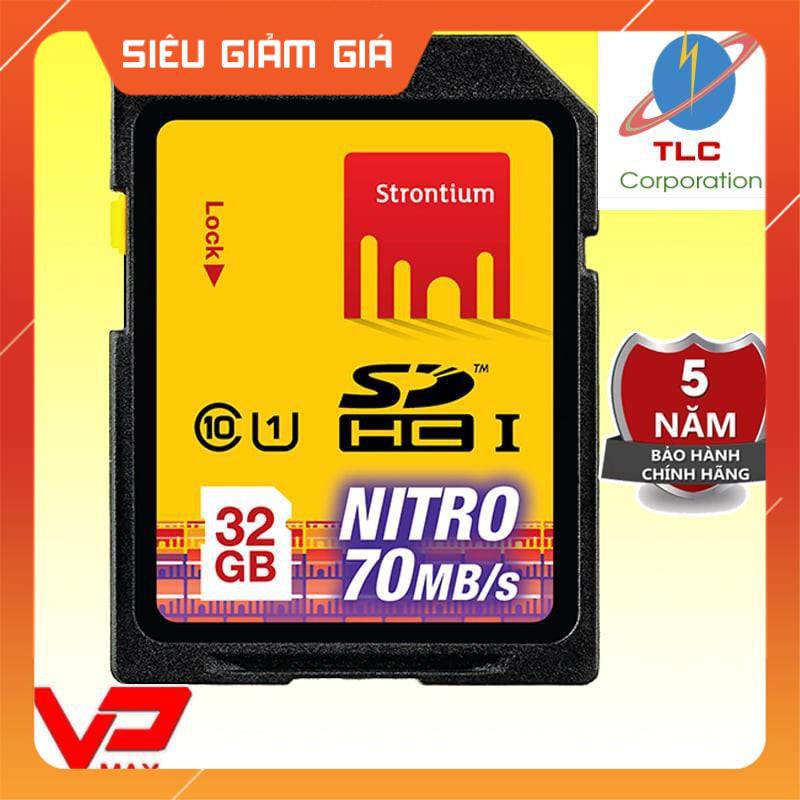 Thẻ nhớ máy ảnh SDHC 32gb Strontium bảo hành 5 năm