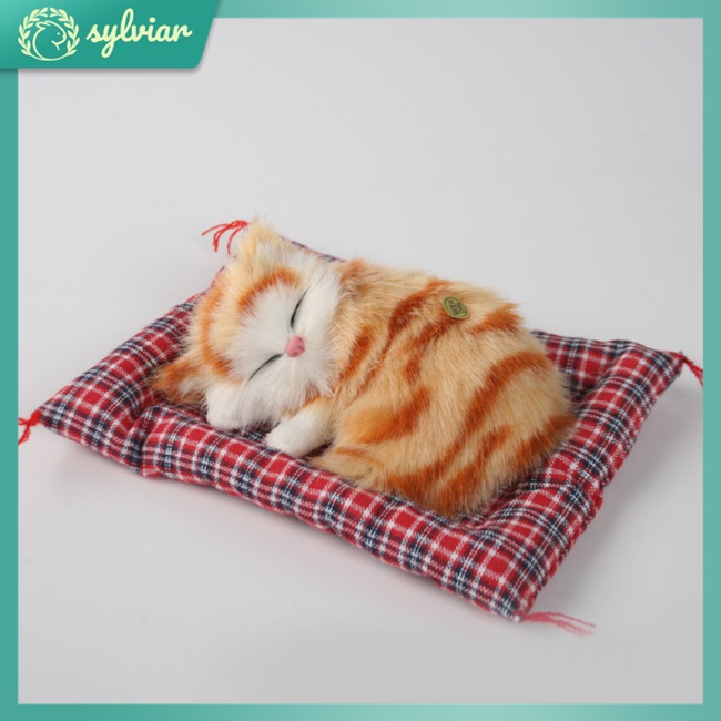 [sylviar] Đệm Lông Mèo Giả Dễ Thương Trang Trí Nhà / Xe Hơi