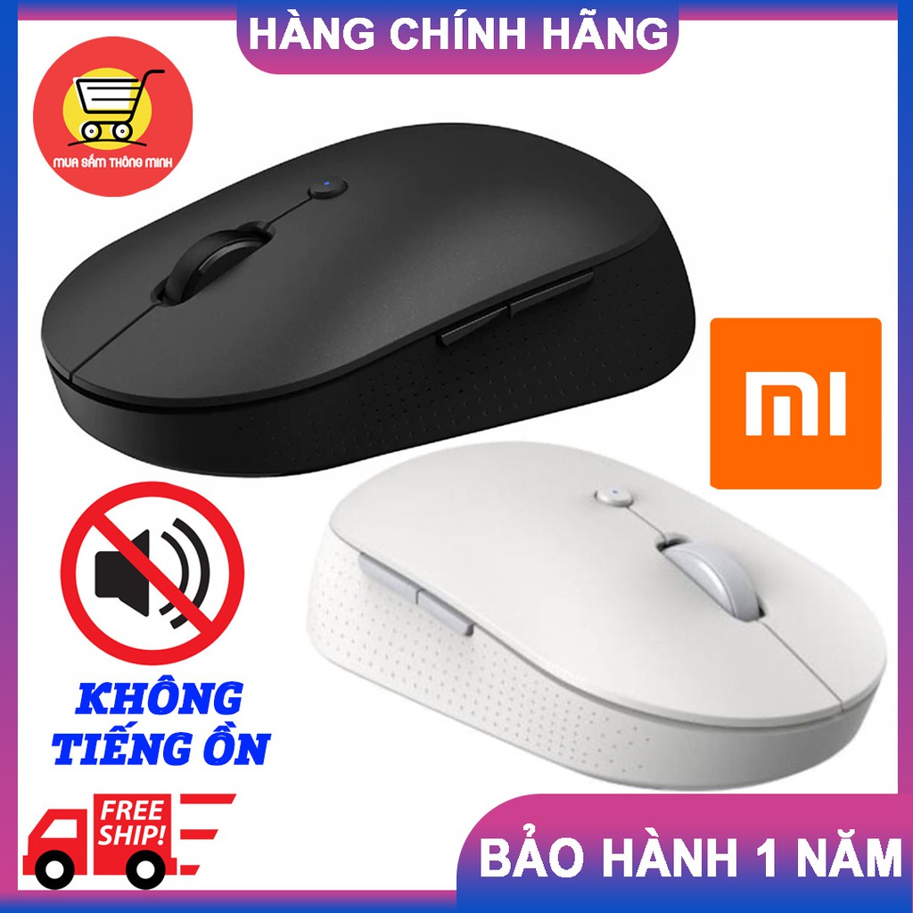 Chuột không dây Xiaomi Mi Silent Bluetooth 5.0 – 2 chế độ kết nối, giảm tiếng ồn tối đa, chuột laptop