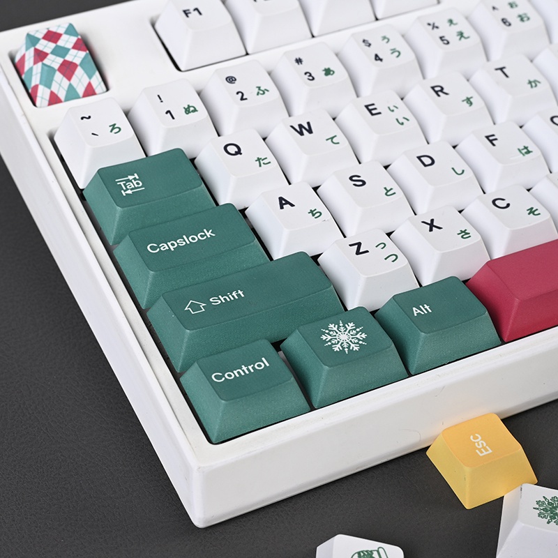 Giáng sinh Keycaps Cherry Profile PBT DYE-SUB Bàn phím cơ Keycaps Nhật Bản Keycaps 135 phím Quà tặng giáng sinh