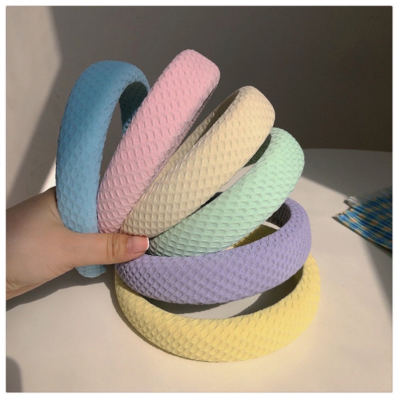 CX02 Cài tóc nữ chất xốp dập nổi màu PASTEL siêu xinh