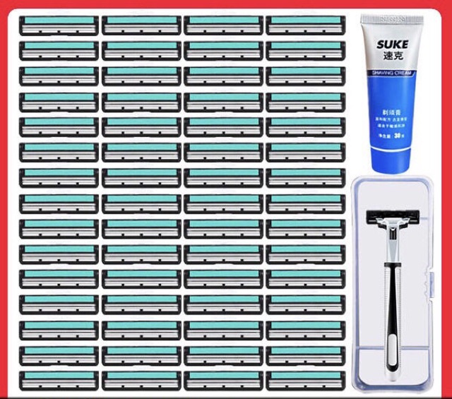 COMBO siêu rẻ 2 bàn cạo + 60 lưỡi kép