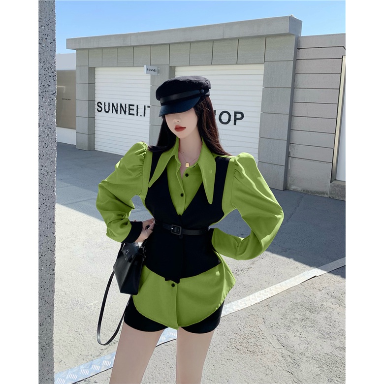 Áo sơ mi thiết kế giả vest sành điệu hàng QCCC