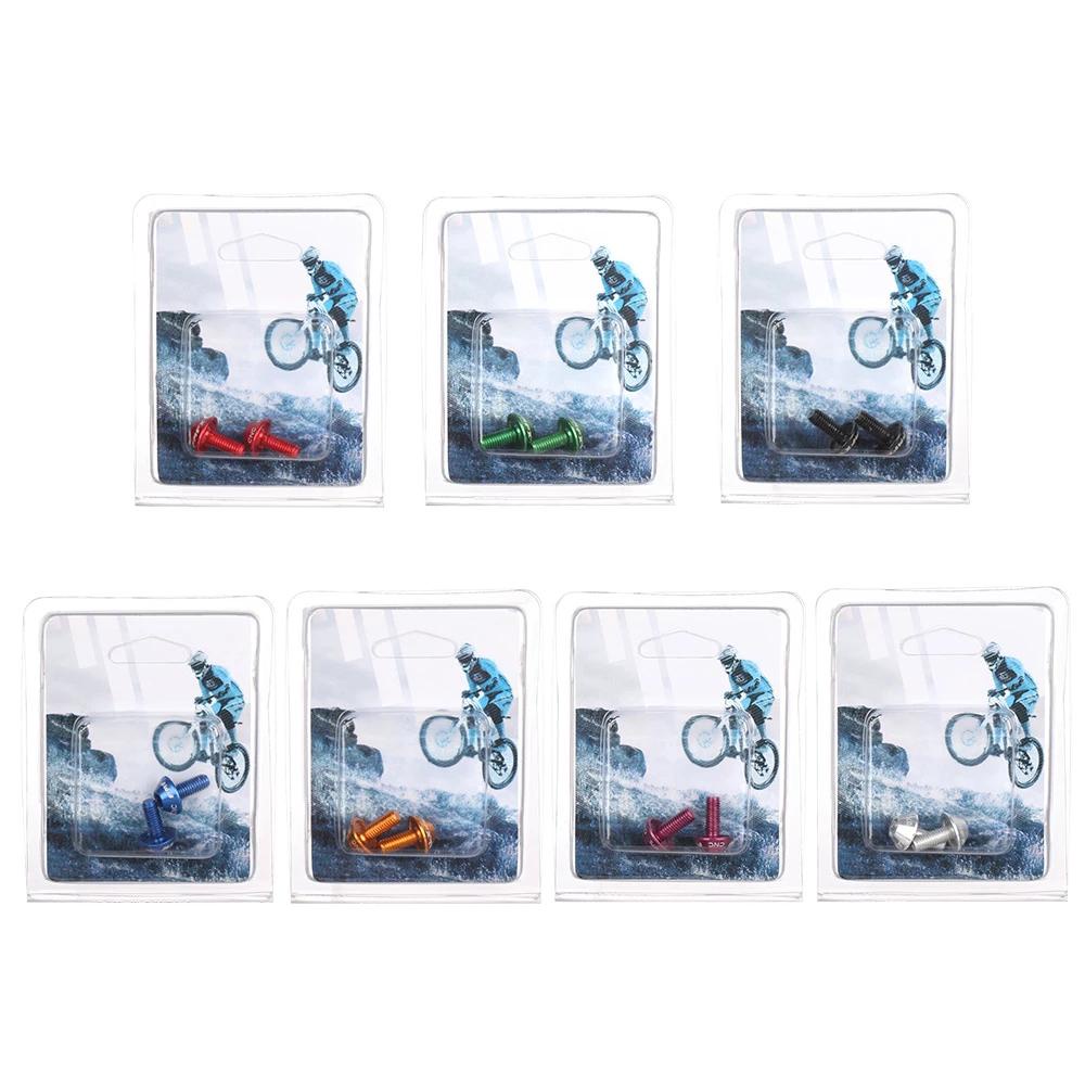 VANES1 Durable Water Bottle Holder Cag 2Pcs/Set Fixed Screw Bike Bottle Holder Screw Road Bike Air Pump Holder Colorful Bicycle Accessories Aluminum Alloy Mountain Bike Fixing Bolts/Multicolor