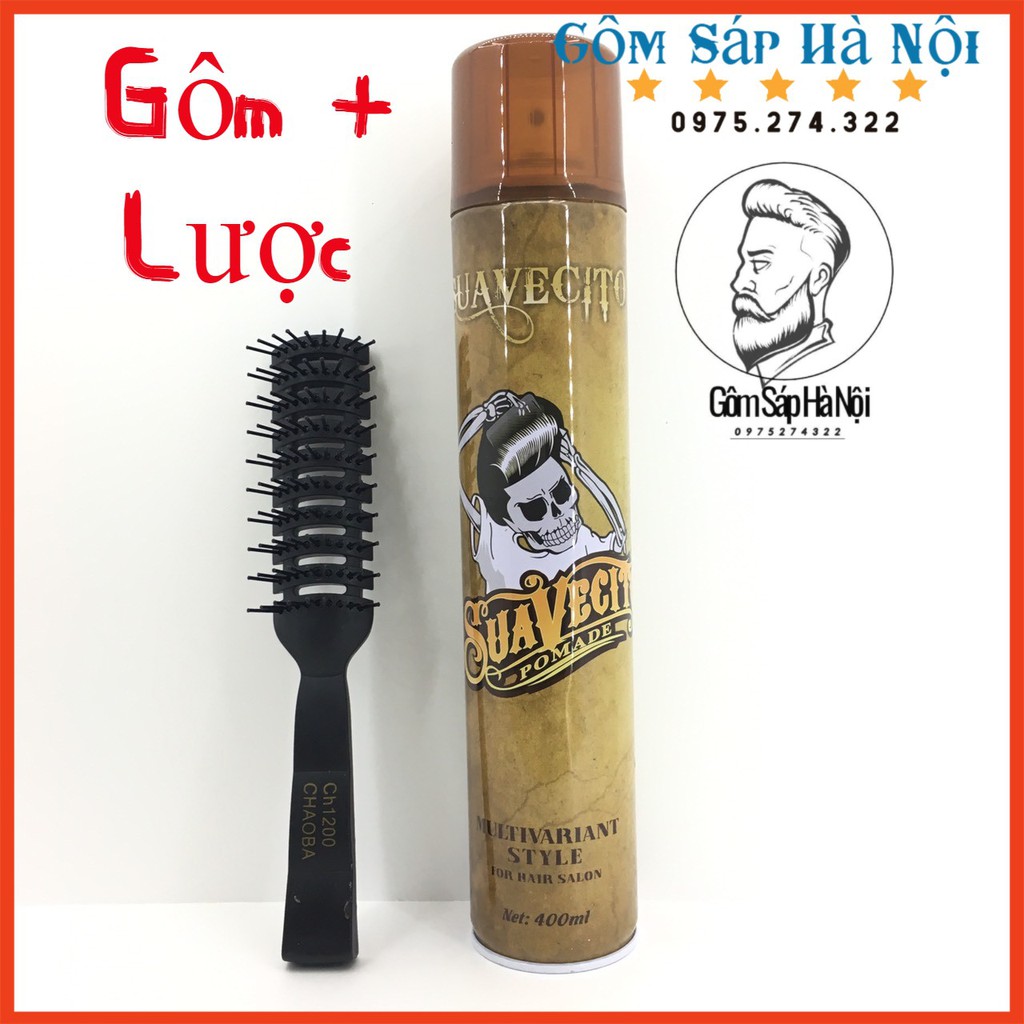 Gôm Xịt Tóc Nam Suavecito Giư Nếp Cao Tặng Kèm Lược Tạo Kiểu