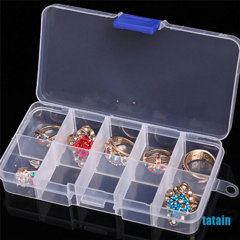 Hộp Nhựa Đựng Trang Sức 10 Ngăn Có Thể Điều Chỉnh