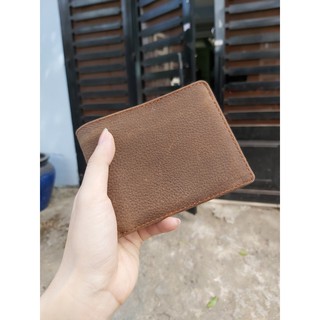 Bóp ví nam da bò nubuck sáp kiểu ngang