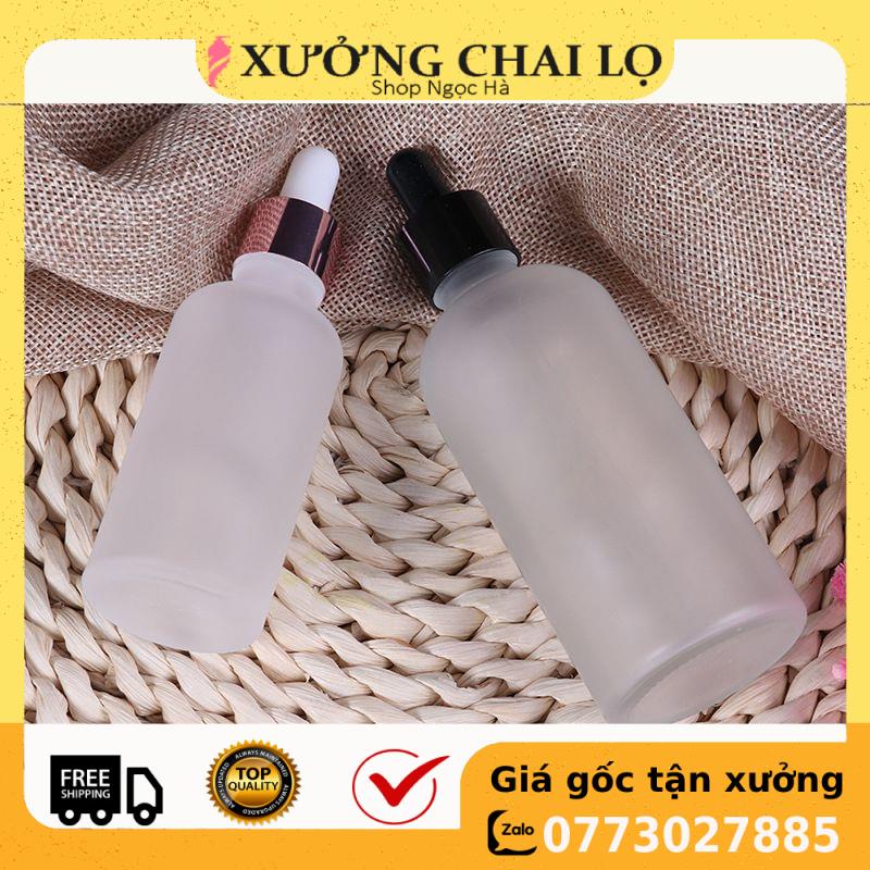 Lọ Chiết Serum ❤ GIÁ RẺ NHẤT ❤ [50ml, 100ml] Lọ Chiết Serum Thủy Tinh Phun Mờ Cao Cấp Nắp Bóp Nhỏ Giọt