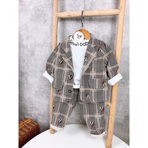 Set bộ vest 3 chi tiết cho bé trai 10-20kg