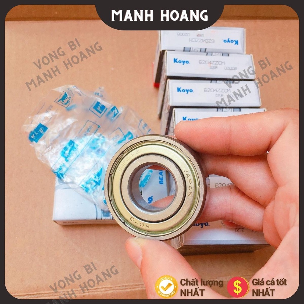 Vòng bi, bạc đạn 6204 ZZCM KOYO, tiêu chuẩn quốc tế, chất lượng cao, bền bỉ - Vòng bi Mạnh Hoàng