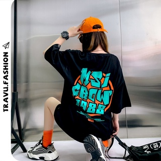 Áo thun dáng rộng unisex chất cotton mịn mát co dãn 4 chiều in MSI cá tính TL801