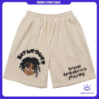 Quần Short Thể Thao In Họa Tiết Hoạt Hình Phong Cách Hip Hop Mỹ Cá Tính Cho Nam