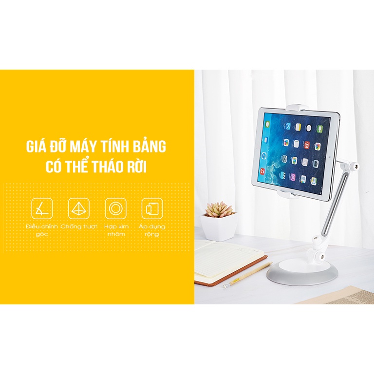 Kẹp Giá Đỡ để Bàn REMAX Life RL-CH10 Điện Thoại, IPAD mini IPad Air máy tính bảng từ 7 inch đến 12.9 Inch