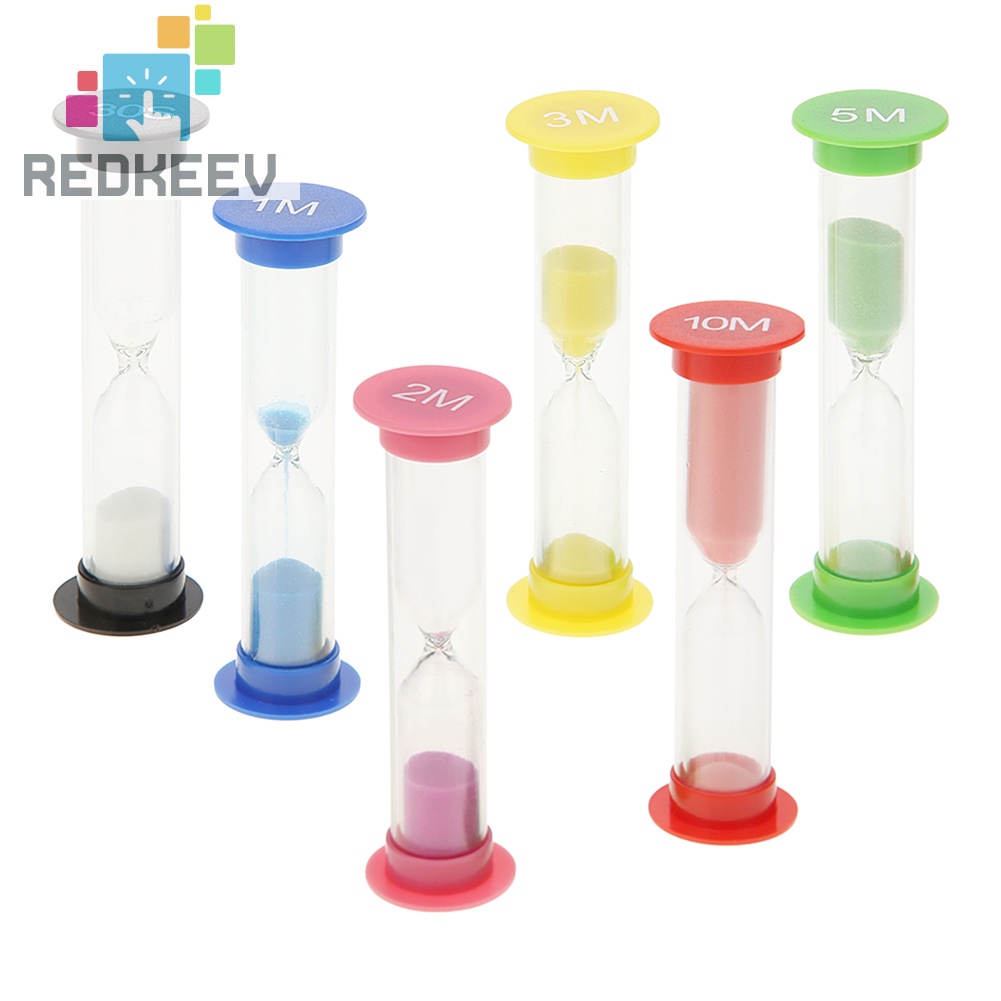 Set 6 đồng hồ cát bằng nhựa thiết kế sáng tạo trang trí nhà cửa