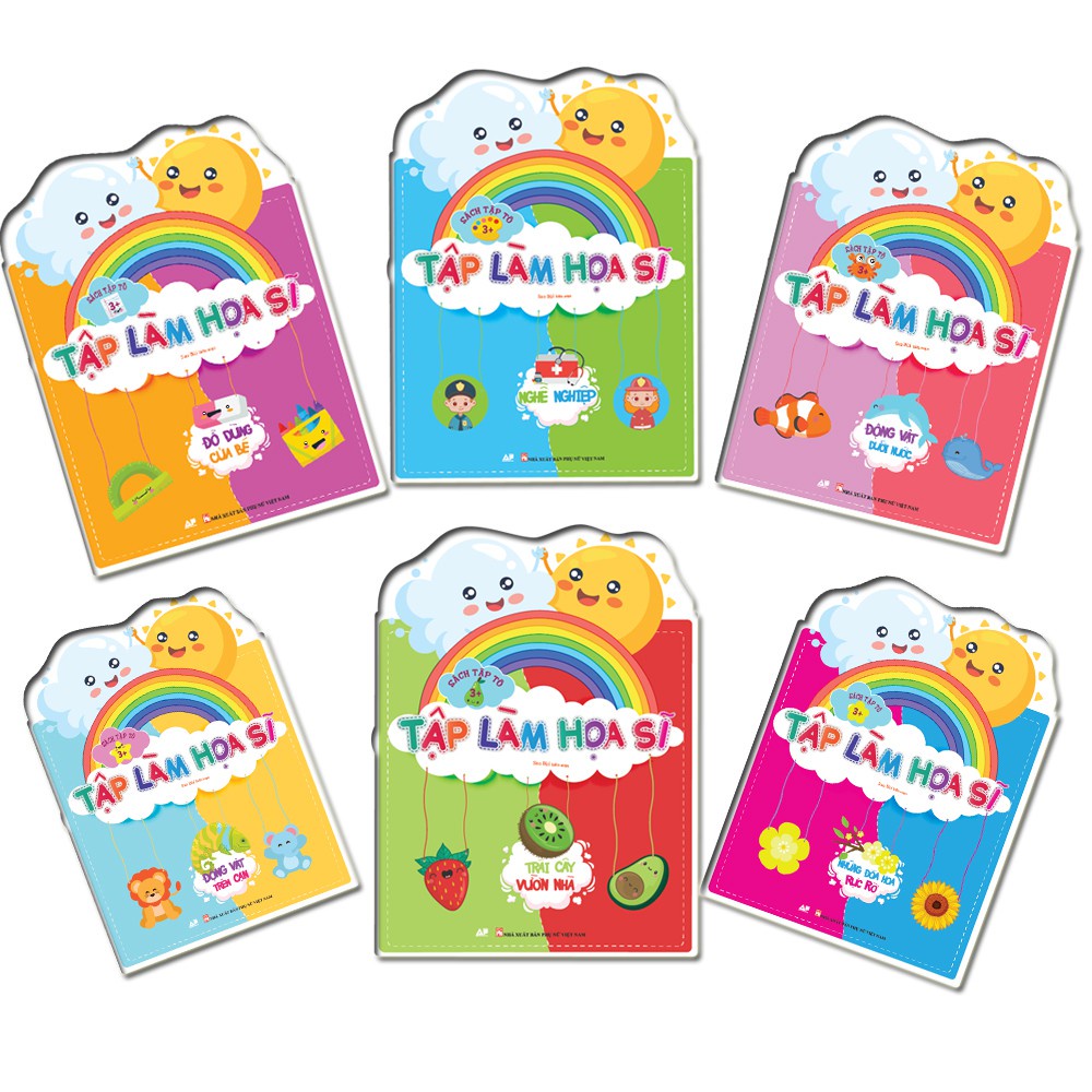 Combo 6 Sách -  Đôi Tay Màu Nhiệm: Trái cây, Pokemon, Động Vật Hoang Dã, Động Vật Dưới Nước, Khủng Long, Côn Trùng