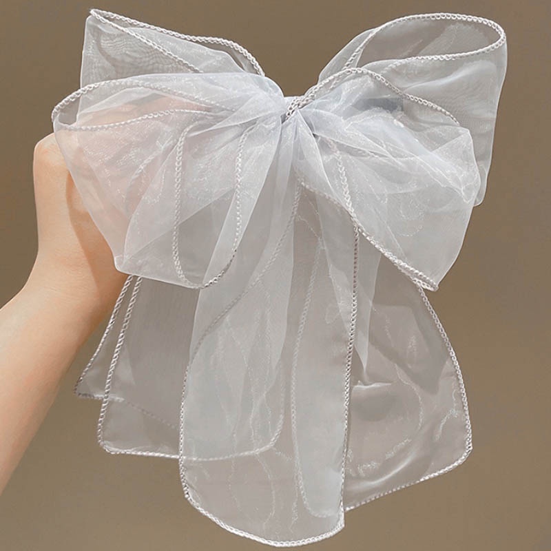 Kẹp Tóc Hình Nơ Phối Ren Thời Trang Cho Nữ