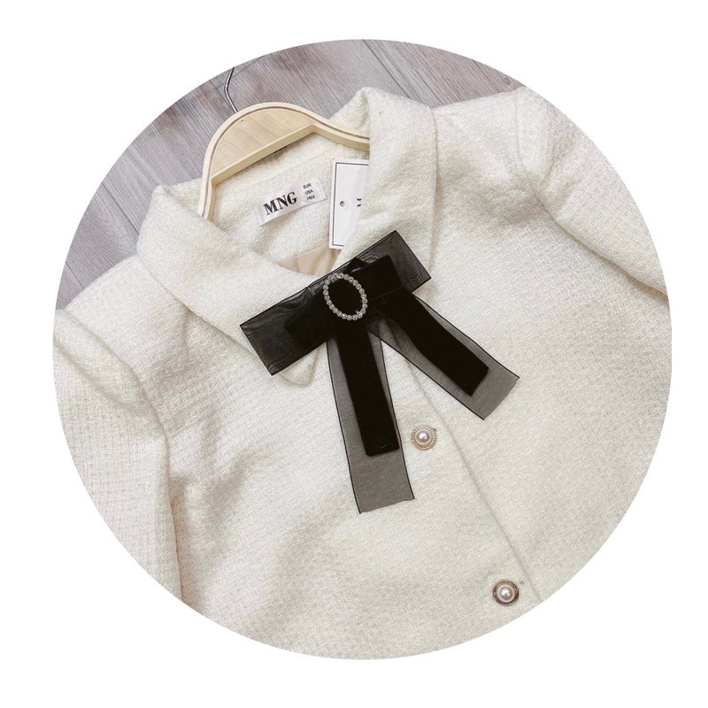 Áo dạ nơ cúc ngọc