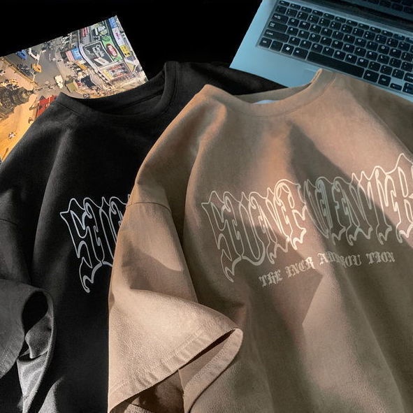 áo thun tay ngắn form rộng thời trang mùa hè phong cách retro mỹ dành cho