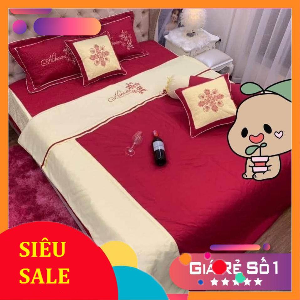 sét satin 7 món cao cấp mùa cưới 2021_giá tại xưởng, hàng đẹp, chất tốt với giá thành rẻ_thêu hoa văn thủ công cực đẹp