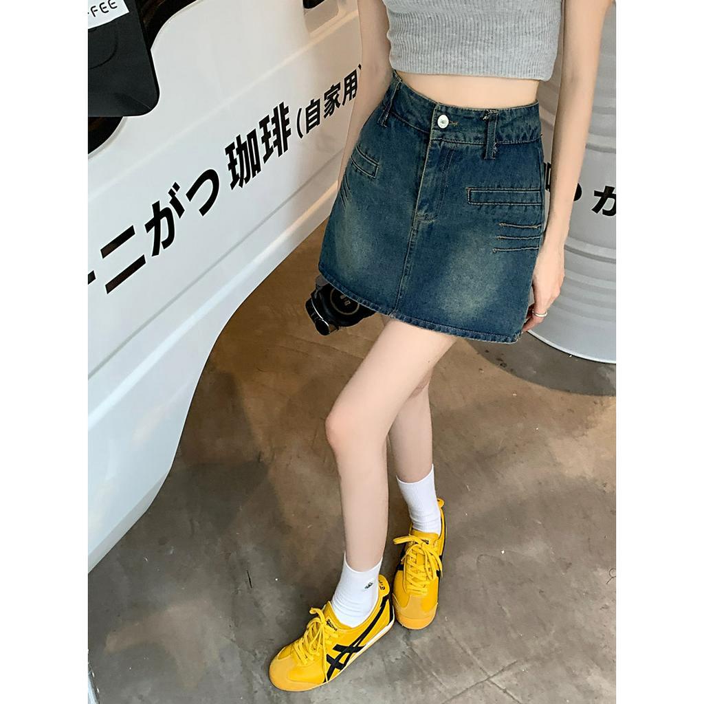 Chân váy jean Lưng Cao Thời Trang Mùa Hè Dành Cho Nữ