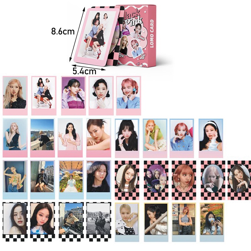 flowersqueen Set 30 Tấm Thẻ Ảnh Nhóm Nhạc KPOP BLACKPINK (54 Cái)