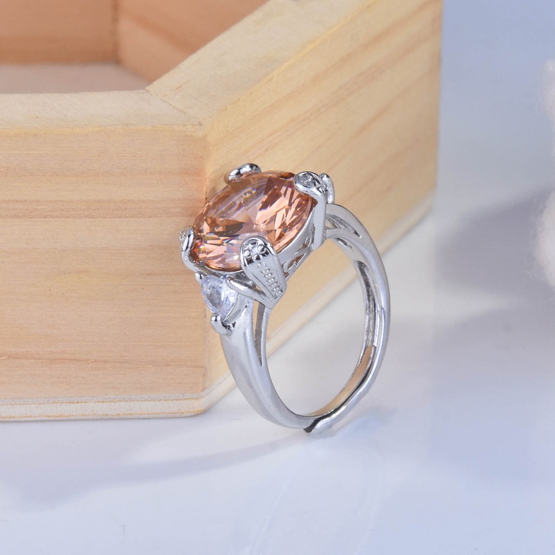 Nhẫn đính hôn bạc 925 đính đá Zircon cao cấp sang trọng thời trang cho nữ