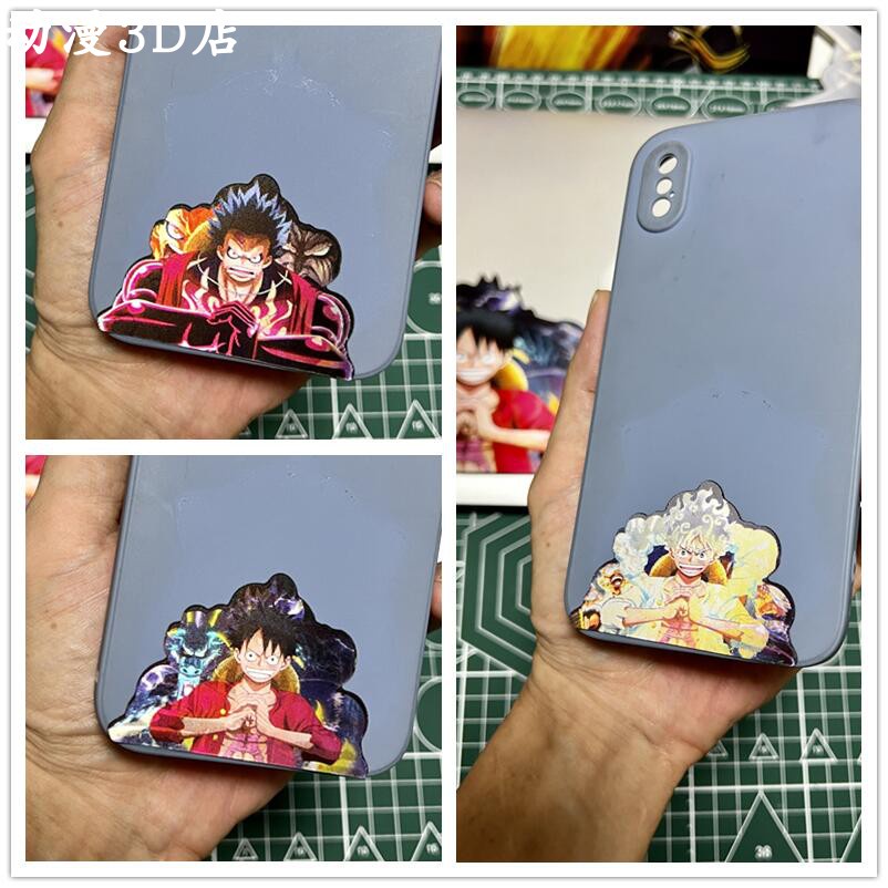 One Piece Fifth Gear Luffy 3D Gradient Sticker Illusion Car Sticker Decal cho Hành lý, Máy tính xách tay, Tủ lạnh và hơn thế nữa