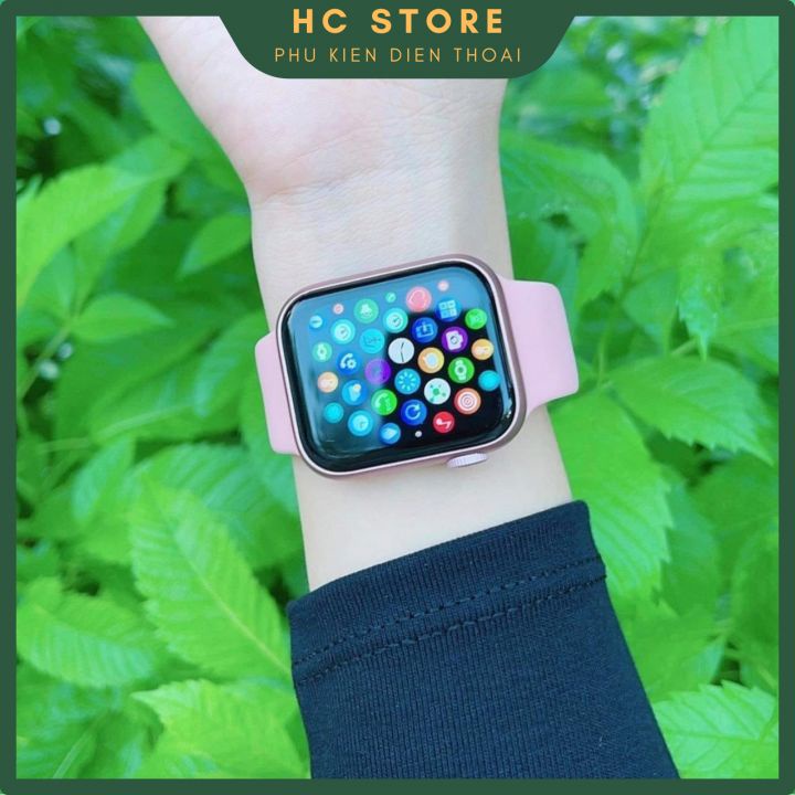 Đồng hồ thông minh Watch Series 7 Logo Táo, Tràn viền, Nghe Gọi, Sạc không dây, Thay hình nền, Chơi game, Tiếng Việt