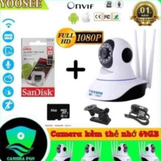 Nhp camera yoosee 3 râu hai.0 full hd 1080p cực nét - kèm thẻ nhớ 64gb 34 1