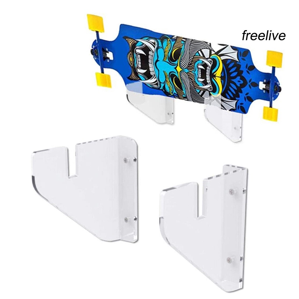 1 Set Giá Đỡ Ván Trượt Gắn Tường Bằng Acrylic Gọn Nhẹ Ổn Định S3L * 1