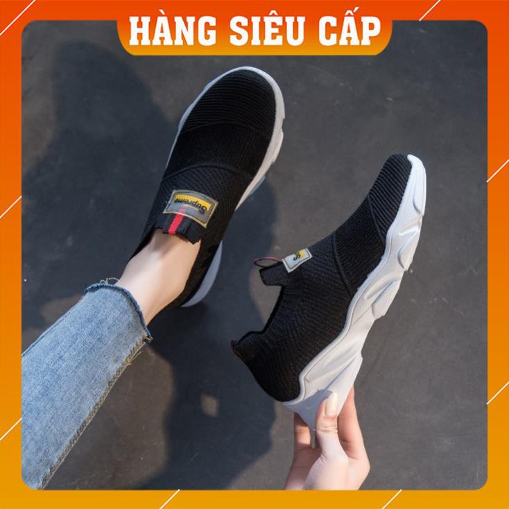 GIÀY LƯỜI NỮ,GIAỲ MỌI NỮ ĐẾ ĐỘN ,GIAỲ SLIP ON HÀNG HIỆU GIÁ RẺ (ĐEN - HỒNG) GN384