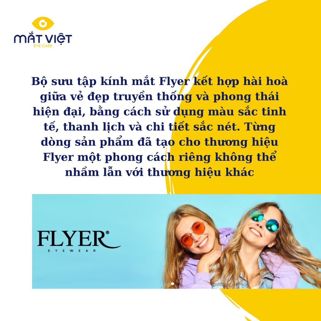 Mắt Kính Mát Nam Nữ Thời Trang  Flyer Chống Tia UV Gọng Vuông Chất Liệu Kim Loại F93614_C5