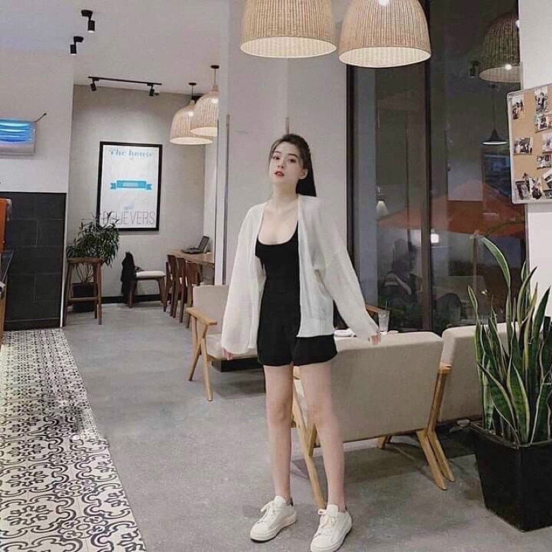 khoác Cadigan len mỏng nhẹ