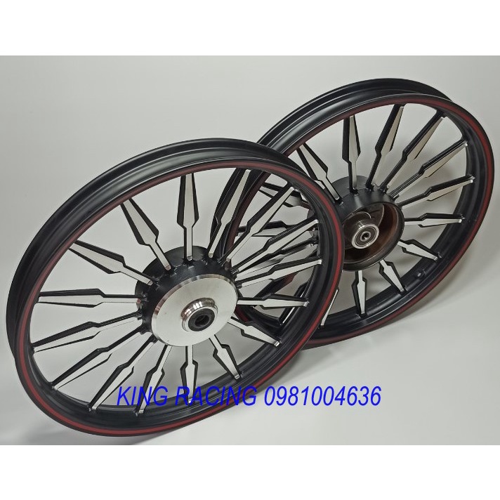 CẶP MÂM-VÀNH XE MÁY 16 CÂY 2 PHANH CƠ FULL ỐNG CHỈ VÒNG BI GẮN ANPHA ,WAVE 110, WAVES, WAVE ALPHA, RSX, BLADE, FUTURE...