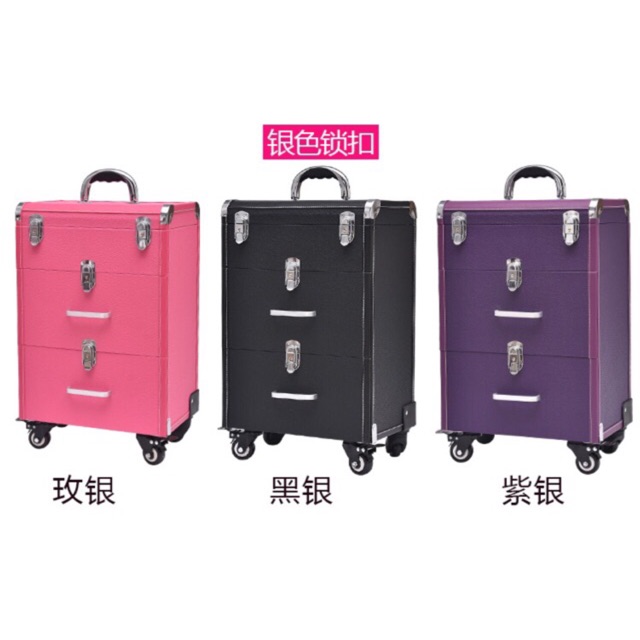 Cốp vani kéo đựng đồ Nail 2 màu .