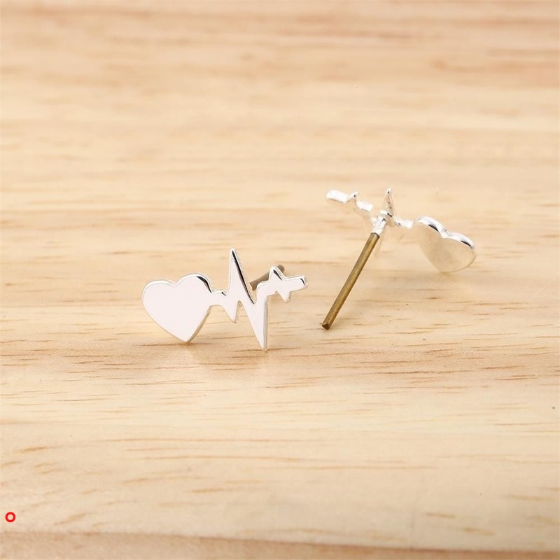 Bông tai một cặp hình EKG