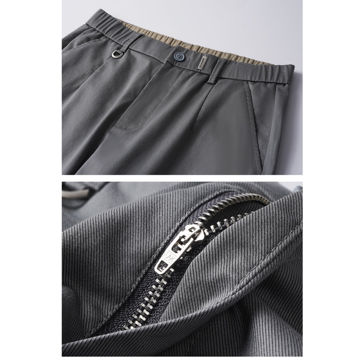 Quần kaki ống suông nam Kuu Clothes chất vải dày dặn co dãn thấm hút mồ hôi tốt kiểu dáng basic Hàn Quốc - Quần Kaki