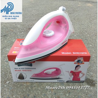 Bảo hành 12 Tháng bàn là bàn ủi khô Sunhouse SHD1072
