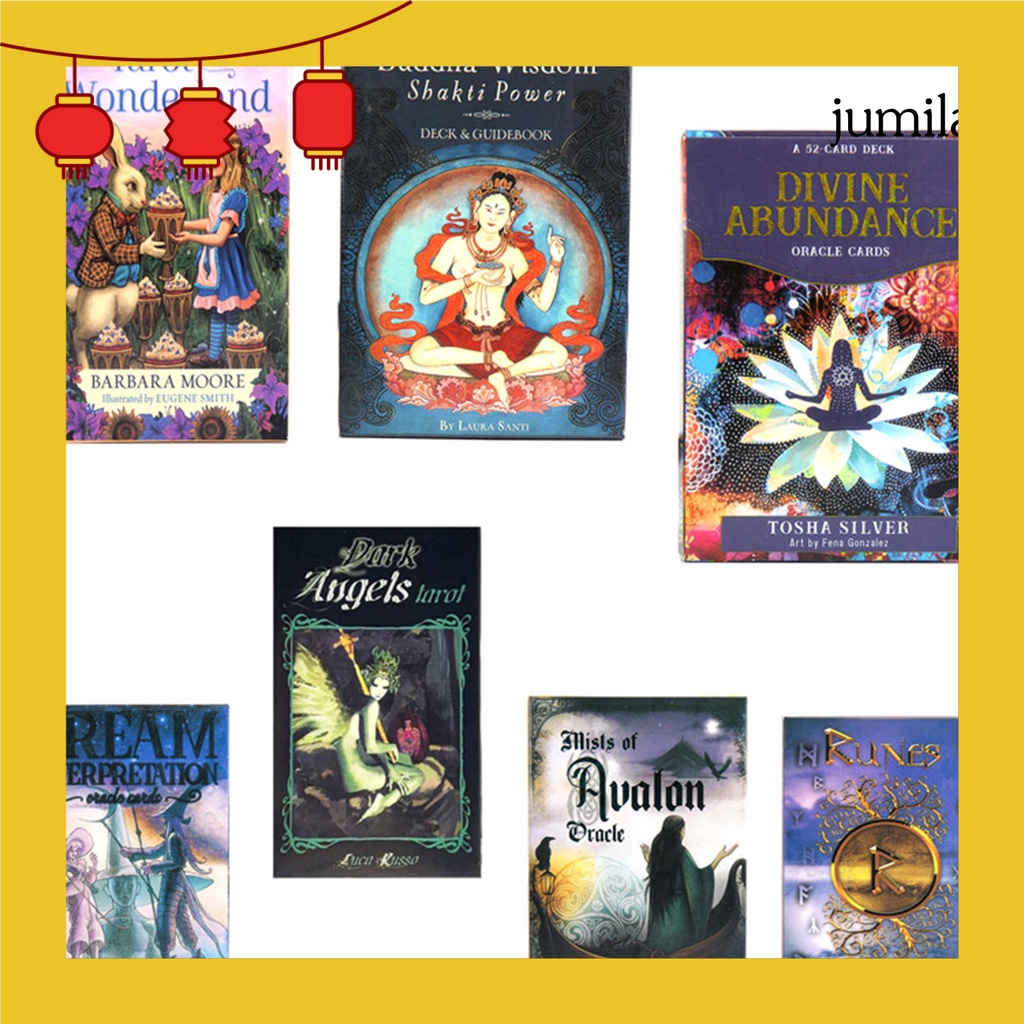 1 Bộ Bài Tarot Tiếng Anh Dark Angels Di Abundance Runes Oracle