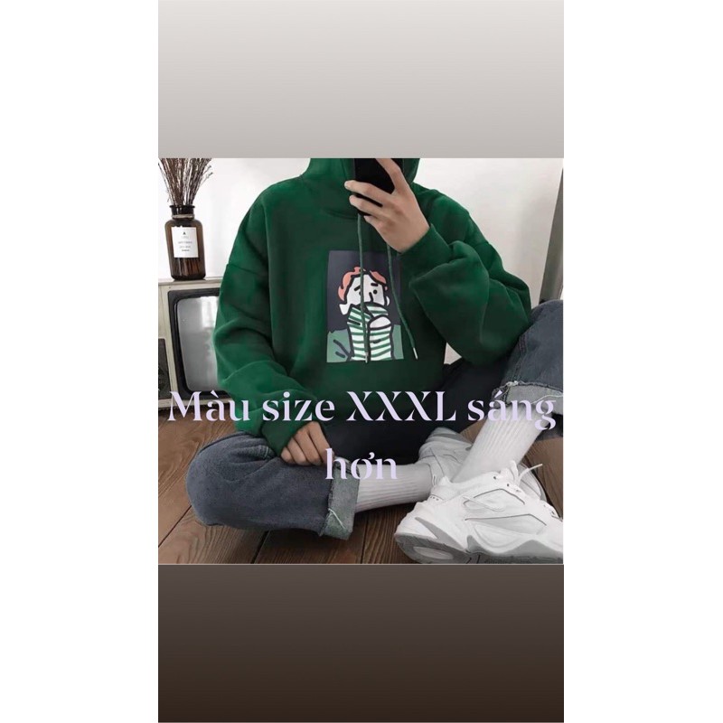 ÁO KHOÁC HOODIE - MÀU XANH RÊU - UNIISEX