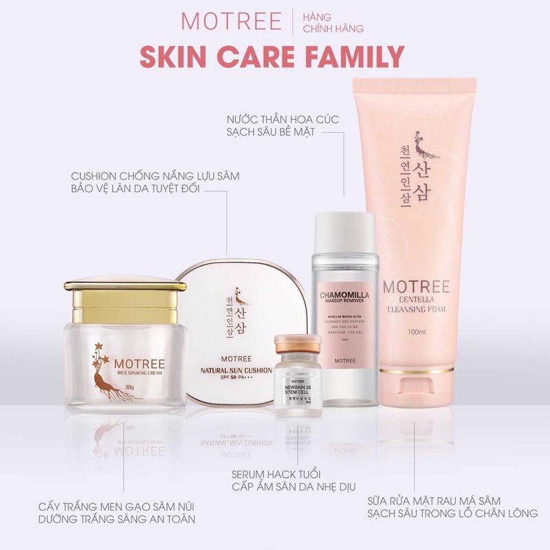 Cushion Chống Nắng, phấn nước Lựu Sâm Motree,Natural Sun Cushion SPF 50+PA +++,Phù Hợp Mọi Loại Da | BigBuy360 - bigbuy360.vn