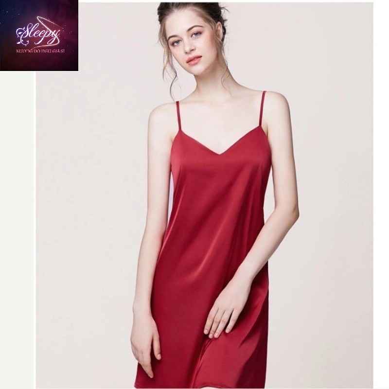 [GIÀM GIÁ THẦN TỐC] váy ngủ 2 dây lụa SATIN Cao Cấp Sleepy, váy ngủ lụa sexy gợi cảm - Xưởng Đổ Ngủ Giá Sỉ | BigBuy360 - bigbuy360.vn