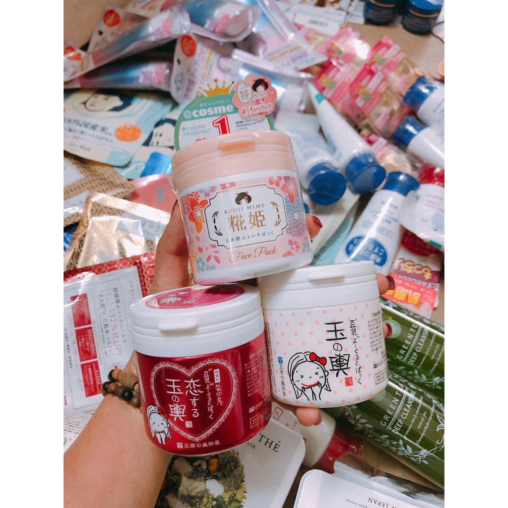 Mặt nạ đậu phụ Moritaya Tofu Mask bản hoa hồng hũ hồng đậm